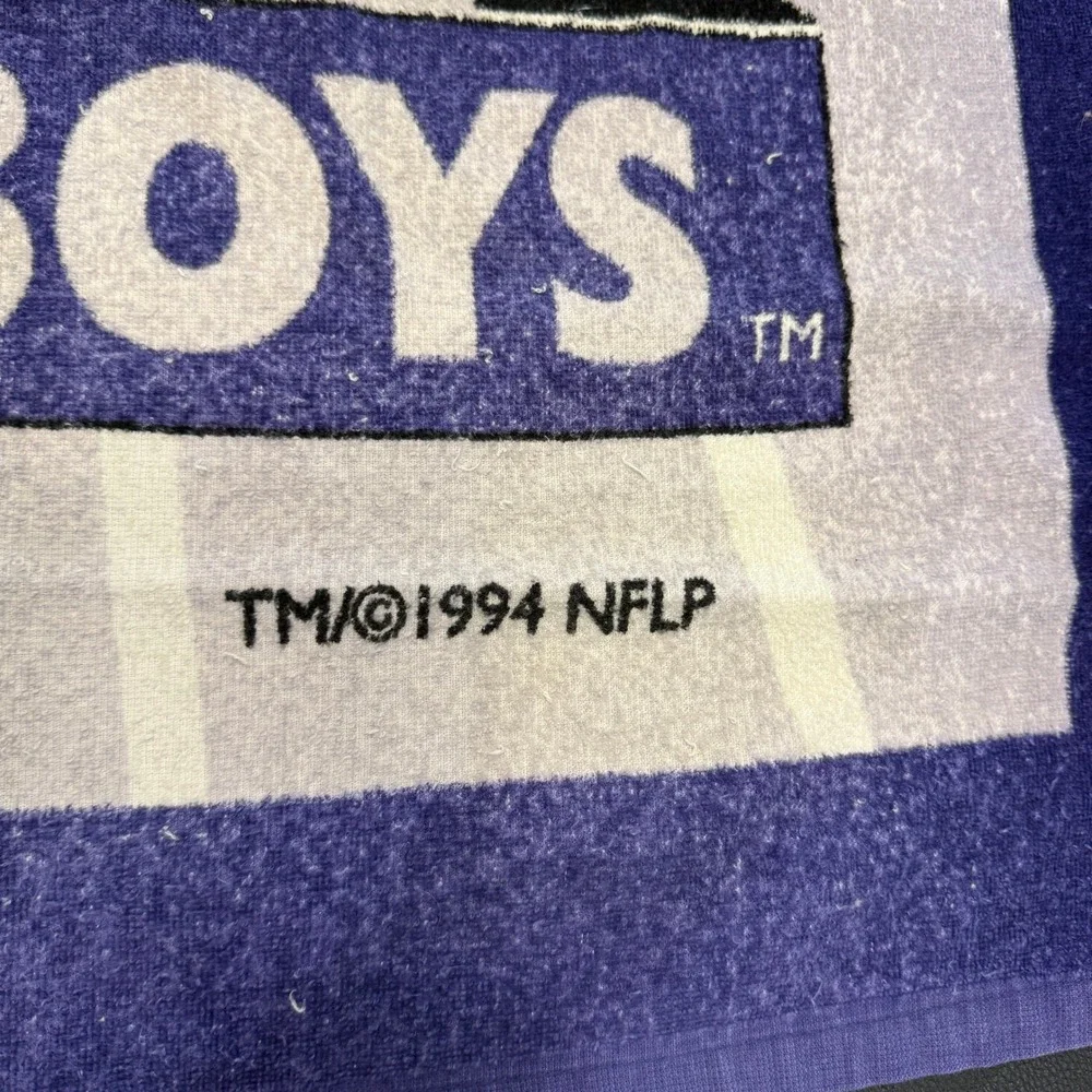 NFL Beach Towel Blue 1994 Dallas Cowboys Vintage Helmet Print Cotton